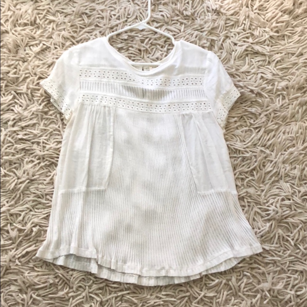 Anthropologie White Blouse